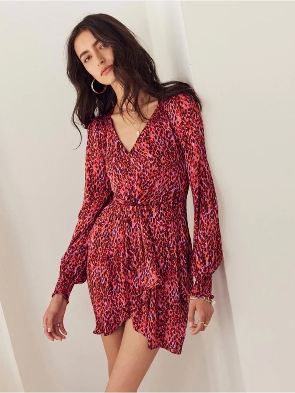 Heartloom Selita Red and Pink Printed Mini Dress ❤️❤️